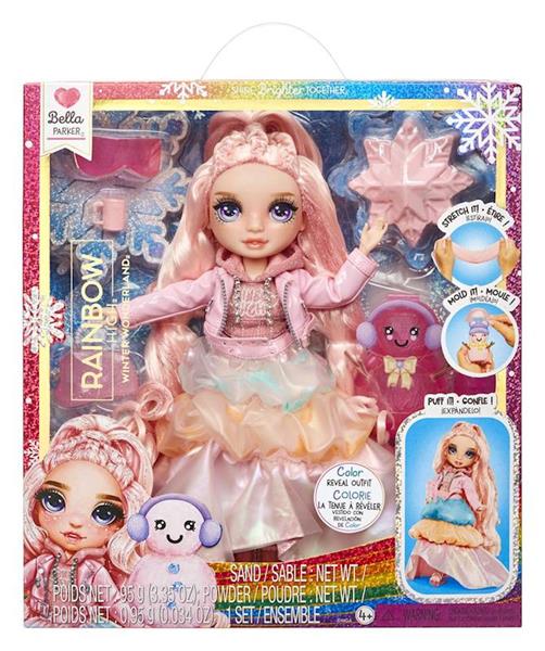 Imagen de Muñeca Rainbow High Winter Wonderland Rosa 22 cm. Listas para la nieve! Incluye un kit para hacer tu propio muñeco de nieve.