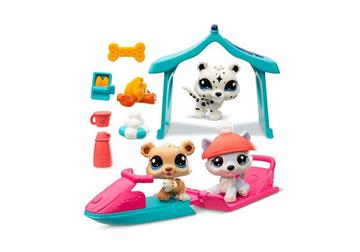 Imagen de Pack de 3 Figura Mascota  Littlest Pet Shop Snow Day con 6 accesorios.