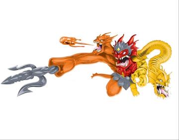 Imagen de Figura Goo Jit Zu  King Hydra Lava Fury  Cada cabeza tiene un mecanismo diferente: lanza misiles, estirable y otra con ataque mordisco. 