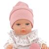 Imagen de Muñeco Baby Smile niña con gorro rosa y cuerpo de vinilo articulado. 30 cm