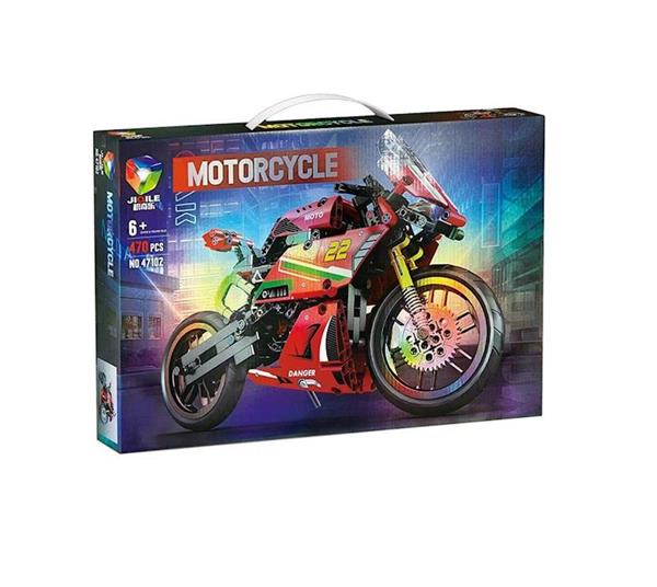 Imagen de Juego de construcción Maqueta Bloques XL Moto Roja 26 cm