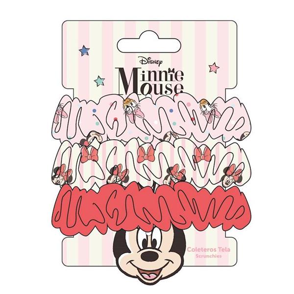 Imagen de Accesorios Pelo Coletero De Tela 3 Piezas Minnie 8.9 X 13.5 X 0.1 Cm