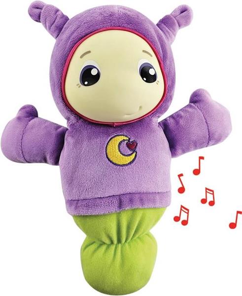 Imagen de Peluche Oruguita Luminosa Playskool Morada. Con 6 canciones de cuna diferentes y luz 15x8x28 cm