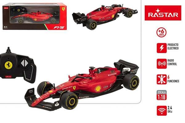 Imagen de Coche radio control  Rastar Ferrari F1 75 escala 1:18. 2.4 ghz.