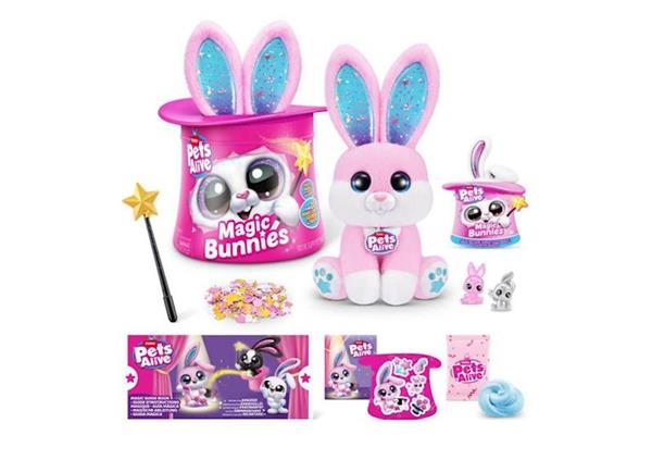 Imagen de Peluche Magic Bunny interactivo con varita mágica y accesorios 35 cm - Modelos surtidos