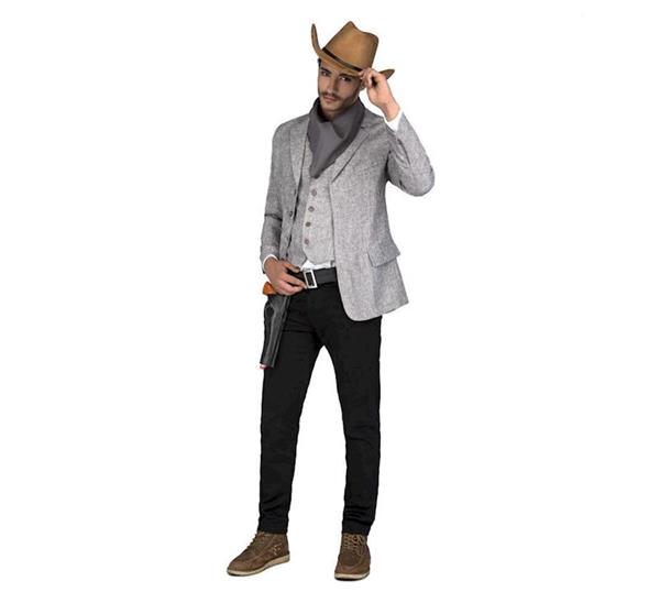 Imagen de Disfraz Pistolero Gris Talla M-L Viving Costumes