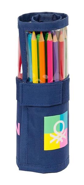 Imagen de Plumier Enrollable 27 Pcs. Benetton "Cool" 7X20X7Cm