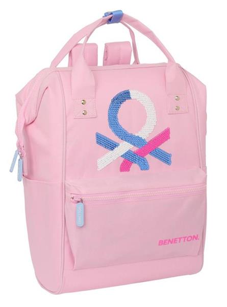 Imagen de Mochila Con Asas Para Portatil 13" Benetton "Pink" 27X40X19Cm