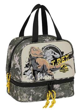 Imagen de Portameriendas Jurassic World "Warning" 20X20X15Cm