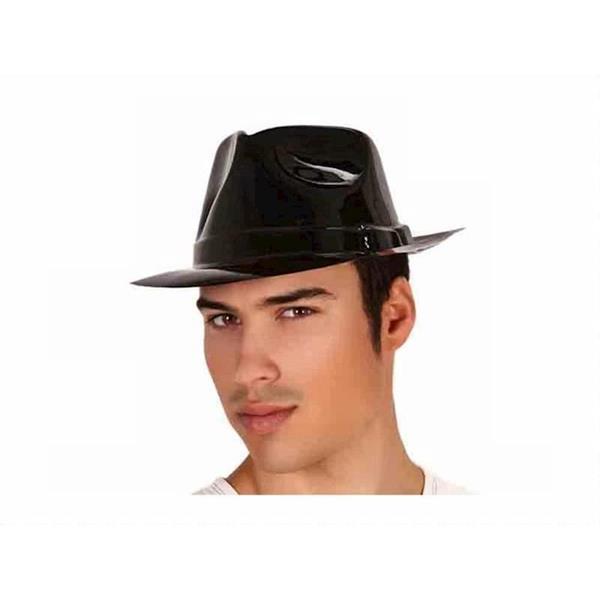 Imagen de Sombrero Ganster Negro En Pvc Atosa