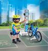 Imagen de Figura Patrulla en bicicleta Playmobil City Action.