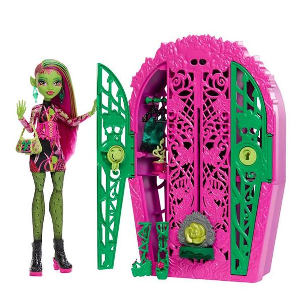 Imagen de Muñeca Monster High Venus con armario. Incluye ropa y accesorios.