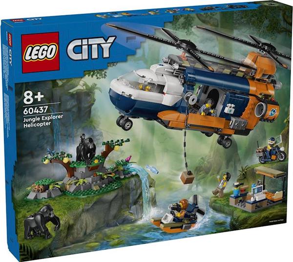 Imagen de Exploradores de la Jungla: Helicóptero en Campamento Base Lego City