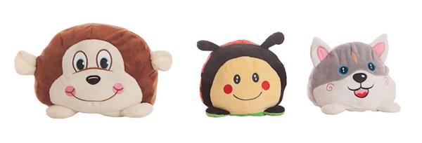 Imagen de Peluche Animal Reversible 6 Caritas 22 Cm