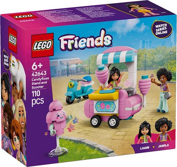 Imagen de Juego de construccion Puesto De Algodón De Azúcar Y Moto Lego  Friends