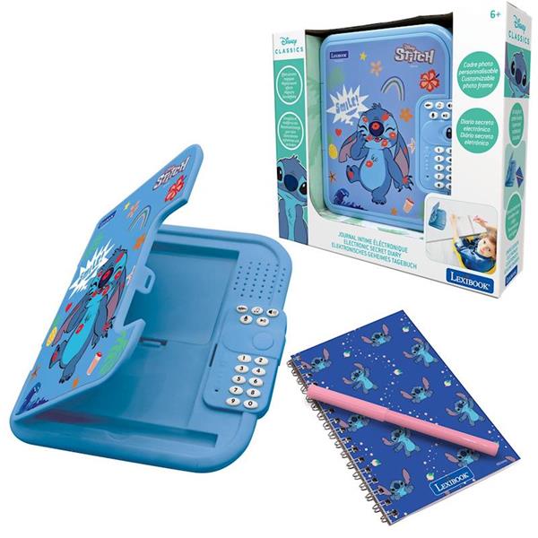 Imagen de Cuaderno Diario secreto electrónico Disney Stitch. Con codigo secreto efectos de luces y sonido.24,1x6,5x18 cm
