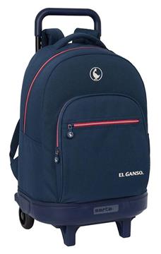 Imagen de Mochila Grande Con Ruedas Compact Extraible El Ganso "Classic" 33X45X22Cm