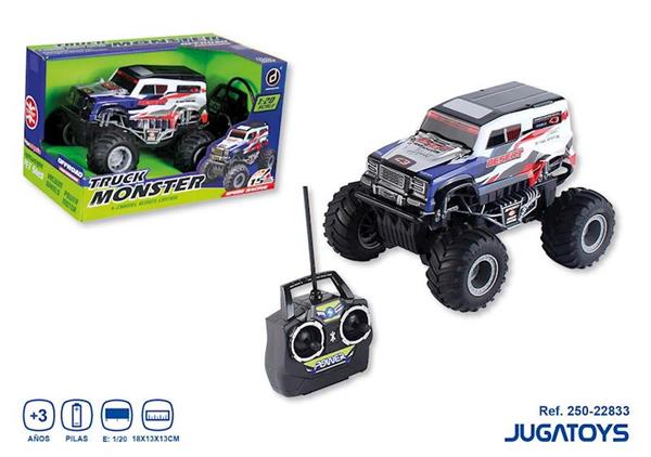 Imagen de Coche radio control Monster Truck 27MHz escala 1:20, 18x13x13cm