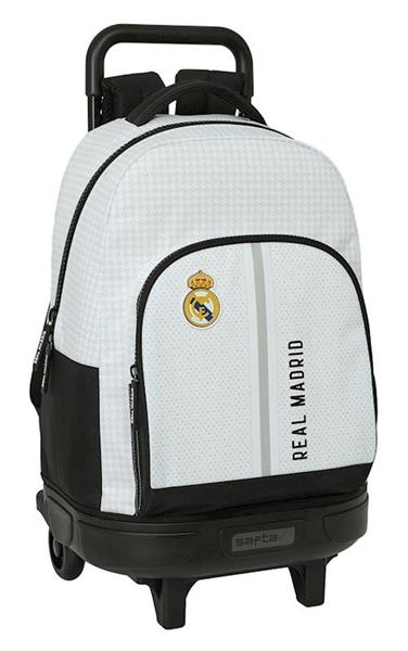 Imagen de MOCHILA GRANDE CON RUEDAS COMPACT EXTRAIBLE REAL MADRID 1ª EQUIP. 24/25 33X45X22 CM