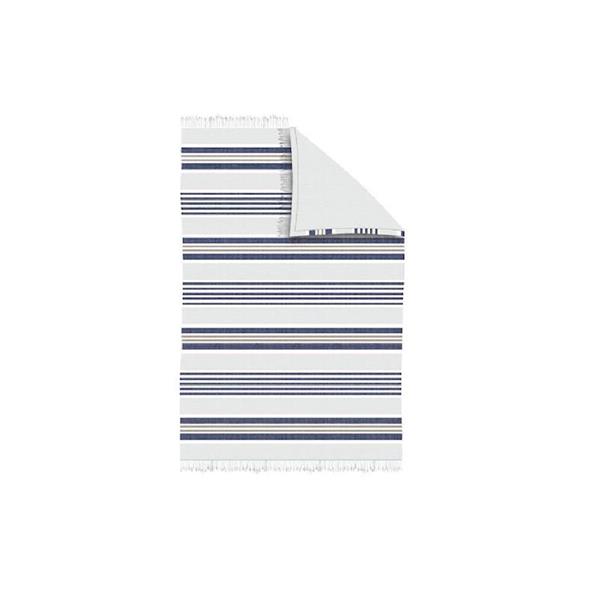 Imagen de Pareo-Toalla 100X150 Rayas Flecos Nampur Marino