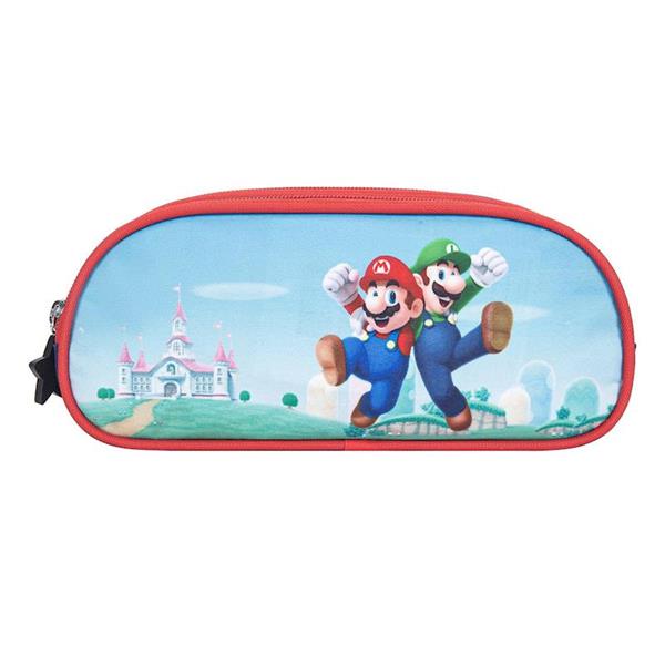 Imagen de Estuche Super Mario Triple. Interior Totalmente Forrado Y Personalizado. Acabados Y Cremalleras De Alta Calidad 37 X 27 X 17 CM.