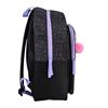 Imagen de Mochila Kuromi Primaria Doble Compartimento. Adaptable A Carro. Con Accesorio Pom-Pom.44 X 30 X 20 CM.