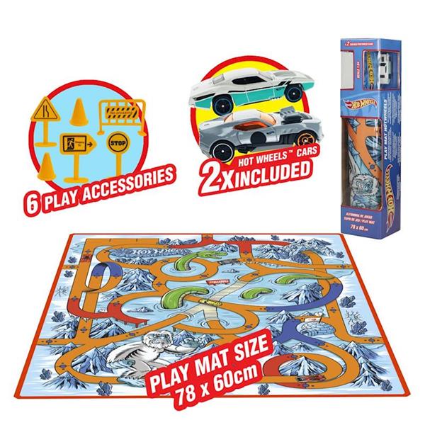 Imagen de Alfombra Hotweels 80 X 60 Cm + 2 Coche