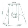 Imagen de Columpio Metal Baby Swing S.Life. Altura de 118 cm 118x117 cm