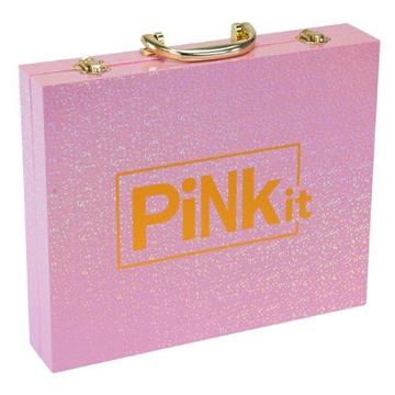 Imagen de Maletin Maquillaje Pink It Selfie. Estuche de belleza súper equipado con anillo selfie y dos niveles de brillo.