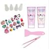 Imagen de Decoden Starter Pack. Para decorar la funda de tu teléfono con crema. Contiene 2 cremas, boquillas, espátula, pinzas y amuletos. 2 versiones.