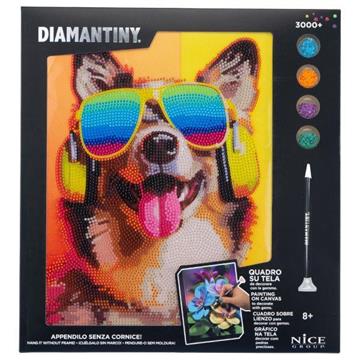 Imagen de Diario Crystal Artl Diamantiny Quadro Surt 3 Animales. Realiza mosaicos con gemas de colores.32x32x2,4 cm