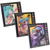 Imagen de Diario Crystal Artl Diamantiny Quadro Surt 3 Animales. Realiza mosaicos con gemas de colores.32x32x2,4 cm