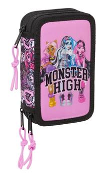 Imagen de Plumier Triple 37 Pcs Monster High "Drama" 12,5X19,5X5,5Cm