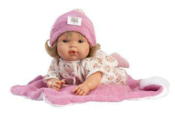 Imagen de Muñeca Lola Llorona con mantita 38cm Cuerpo de tela y mecanismo de sonido