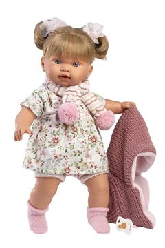 Imagen de Muñeca Alexandra Llorona 42cm con cuerpo de tela y mecanismo de sonido