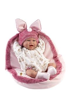 Imagen de Muñeca Mimi Sonrisas  con cojin 42cm. Cuerpo de tela y mecanismo de sonido