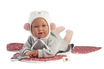 Imagen de Muñeca Mimi Llorona Portabebe Espacial 42cm con cuerpo de tela y mecanismo de sonido