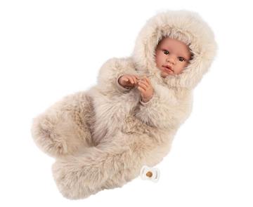 Imagen de Muñeco Leo Lloron con buzo de peluche 45 cm. Cuerpo de tela y mecanismo de sonido