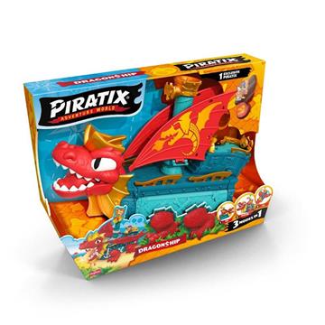 Imagen de Figura Piratix S Dragon Ship.Transformación Tres modos en uno.Aire,mar y tierra. 39,5x29x19 cm