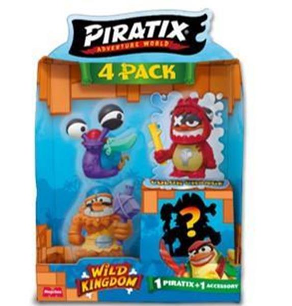 Imagen de Figura Piratix Wild Kingdom Pack 4 unidades. Incluye 1 Piratix sorpresa. 13.8x10x5 cm - Modelos surtidos
