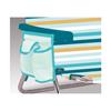 Imagen de Silla playa aluminio multiposicion rayas con reposacabezas 25 cm, almohadilla y bolso lateral, 80x65x45cm, 25 cm altura asiento.