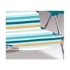 Imagen de Silla playa aluminio multiposicion rayas con reposacabezas 25 cm, almohadilla y bolso lateral, 80x65x45cm, 25 cm altura asiento.