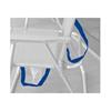 Imagen de Silla playa aluminio multiposicion azul con reposacabezas 38 cm, almohadilla, bolso lateral, asas para transportar y reposabrazos gris, 88x61x105cm (480gr)