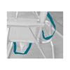 Imagen de Silla playa aluminio multiposicion rayada con reposacabezas 38 cm., almohadilla, bolso lateral y asas para transportar, 88x61x105cm (480gr)
