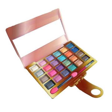 Imagen de Estuche Maquillaje Pink It. Incluye 24 sombras de ojos y 2 aplicadores. 14x22x2,5 cm
