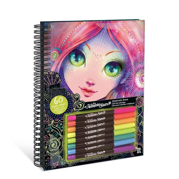 Imagen de Cuaderno Creativo de Páginas Negras de Coralia, Libro con páginas negras para colorear 26x22x2.80 cm