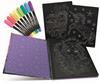 Imagen de Cuaderno Creativo de Páginas Negras de Coralia, Libro con páginas negras para colorear 26x22x2.80 cm