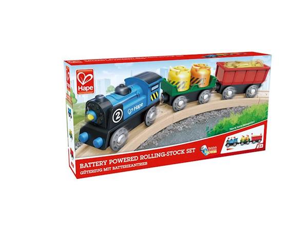 Imagen de Tren de Mercancías de madera con luz funcionea con Pilas 29x5x3.50 cm