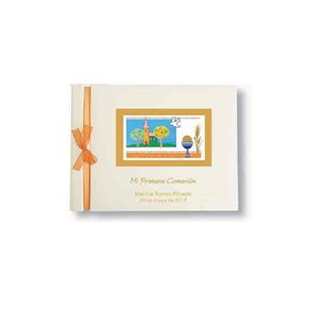 Imagen de Libro Comunión Apaisado Estampacion En Oro Sin Música Edicromo