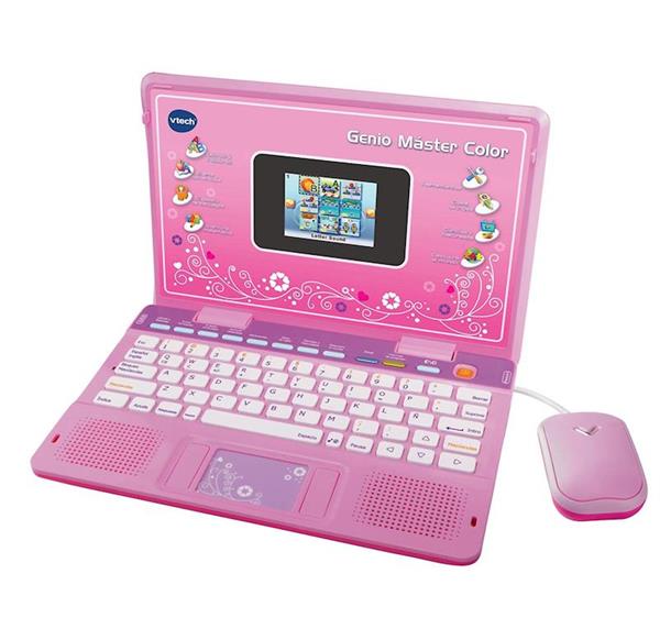 Imagen de Ordenador Portatil Infantil Genio Máster Bilingüe con 180 Actividades Color Rosa Vtech
